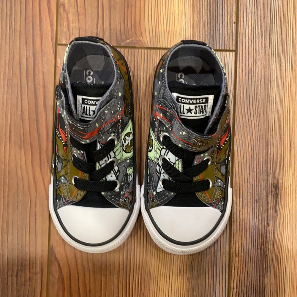 Toddler Size 7 Space Dino Converse All Stars